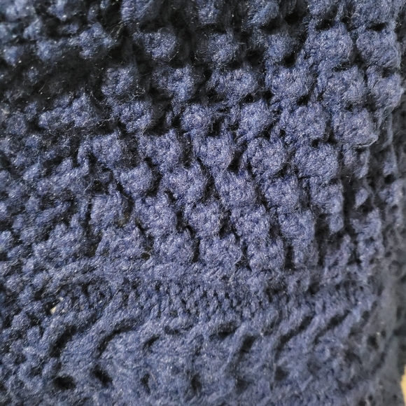 Blue vintage knitted poncho - Picture 9 of 9